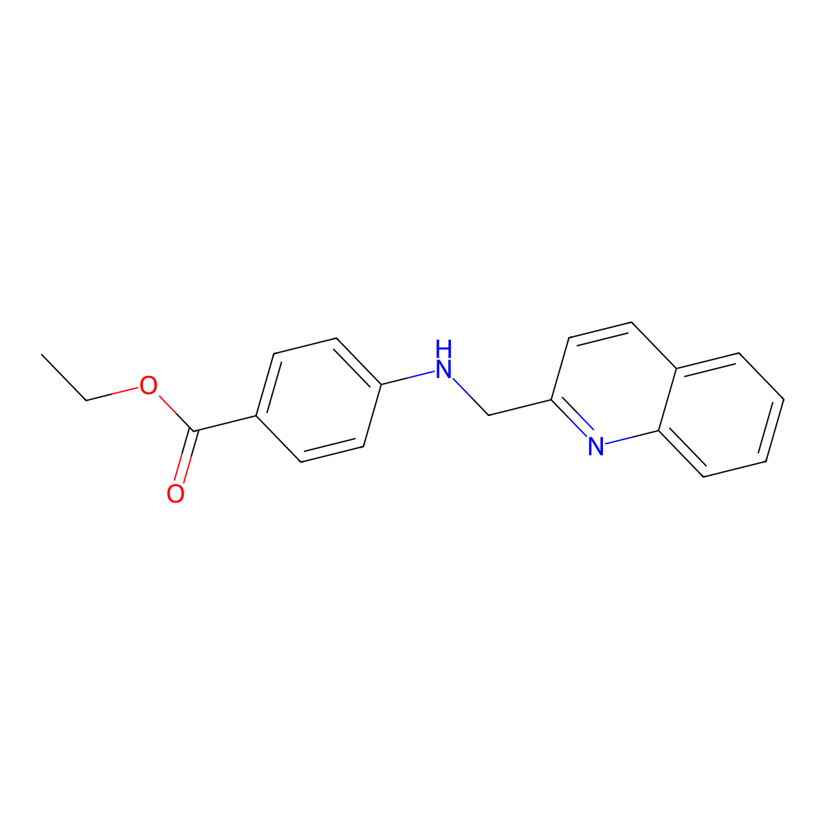 Ethyl 4-(quinolin-2-ylmethylamino)benzoate molecular structure, CAS 25927-73-5