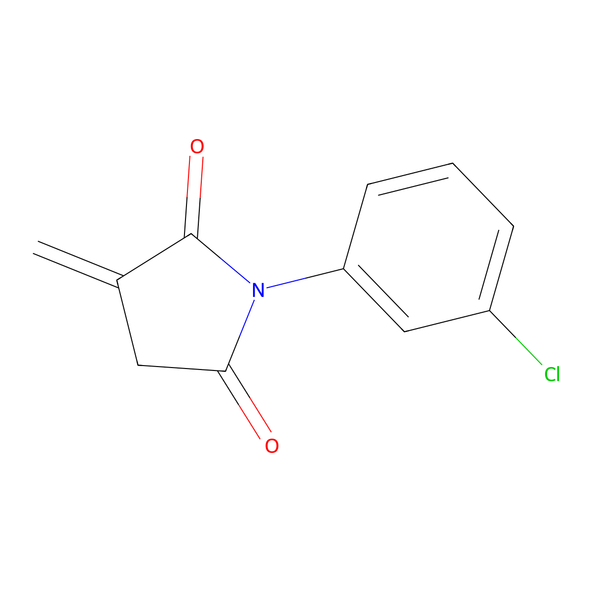1-(3-Chlorophenyl)-3-methylidenepyrrolidine-2,5-dione molecular structure, CAS 2593-51-3