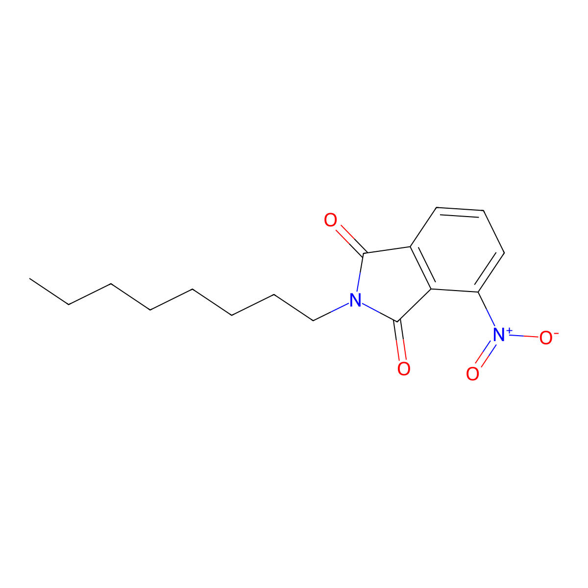 4-nitro-2-octyl-1H-isoindole-1,3(2H)-dione molecular structure, CAS 2593-54-6
