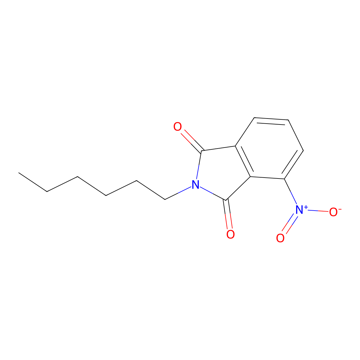 2-hexyl-4-nitro-1H-isoindole-1,3(2H)-dione molecular structure, CAS 2593-84-2