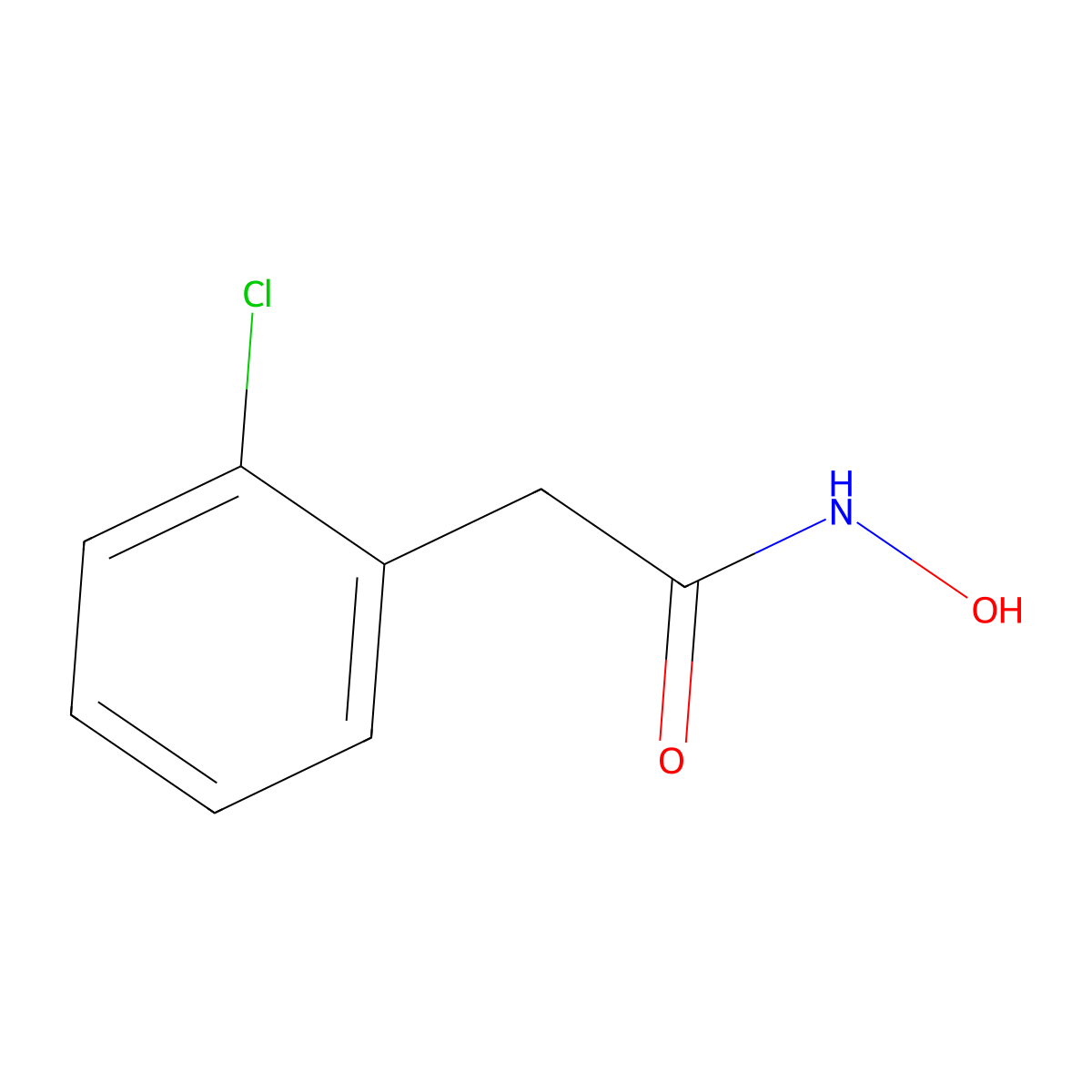 2-Chloro-N-hydroxybenzeneacetamide molecular structure, CAS 2593-89-7