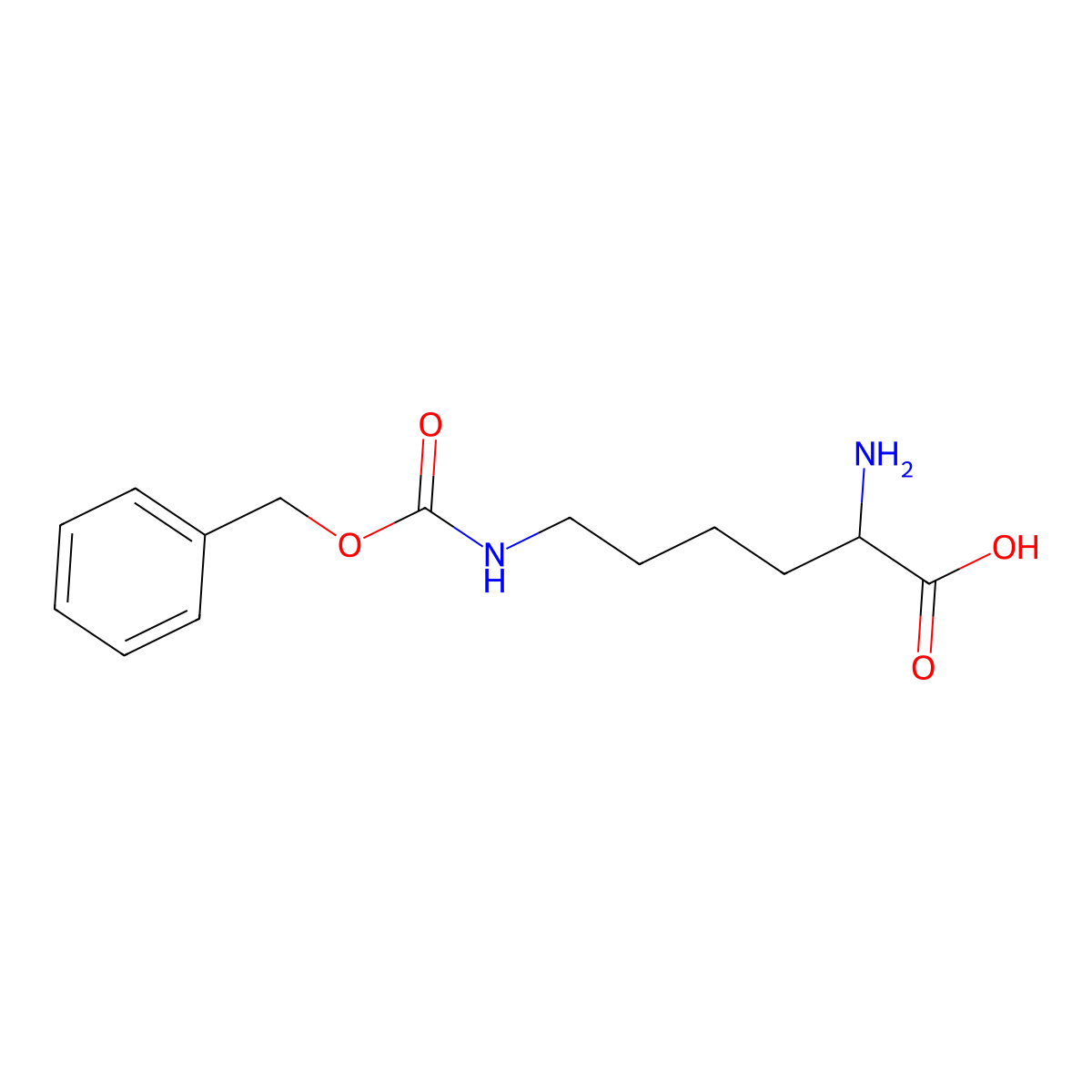 2-Amino-6-(((benzyloxy)carbonyl)amino)hexanoic acid molecular structure, CAS 25931-47-9