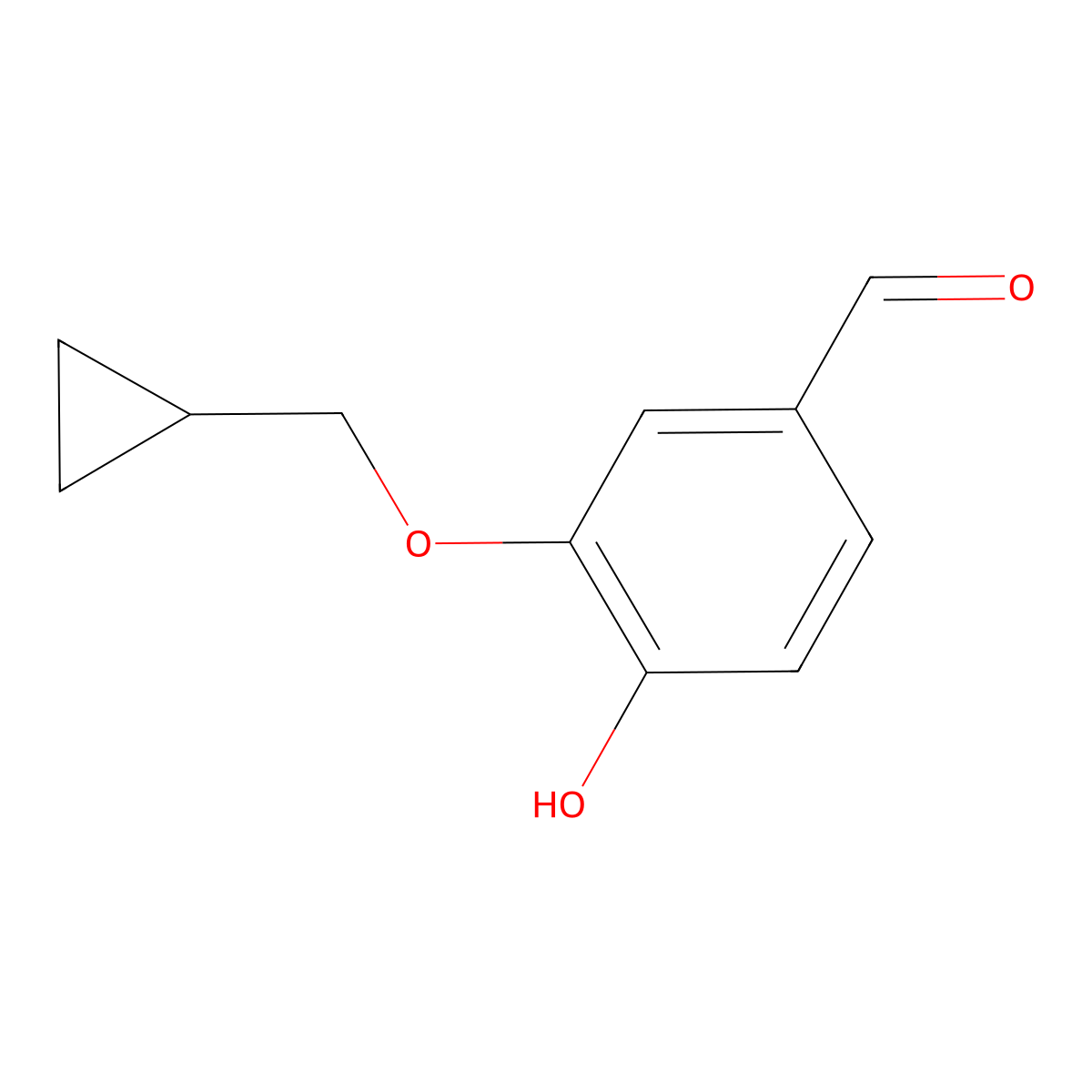 3-(Cyclopropylmethoxy)-4-hydroxybenzaldehyde molecular structure, CAS 25934-52-5