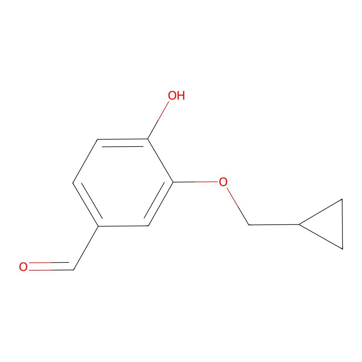 3-(Cyclopropylmethoxy)-4-hydroxybenzaldehyde molecular structure, CAS 25934-52-5