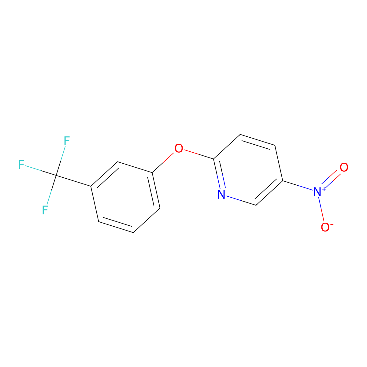 5-Nitro-2-[3-(trifluoromethyl)phenoxy]pyridine molecular structure, CAS 25935-32-4