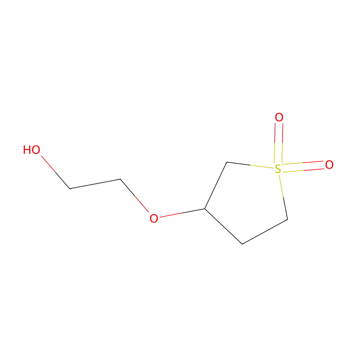2-[(1,1-Dioxidotetrahydro-3-thienyl)oxy]ethanol molecular structure, CAS 25935-87-9