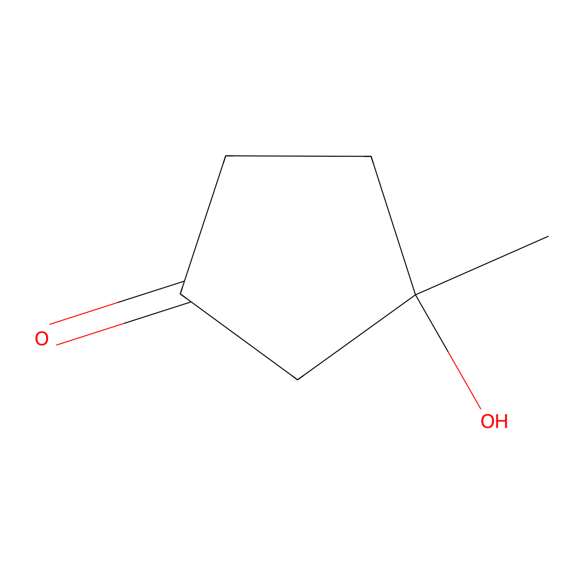 3-Hydroxy-3-methylcyclopentan-1-one molecular structure, CAS 25937-41-1