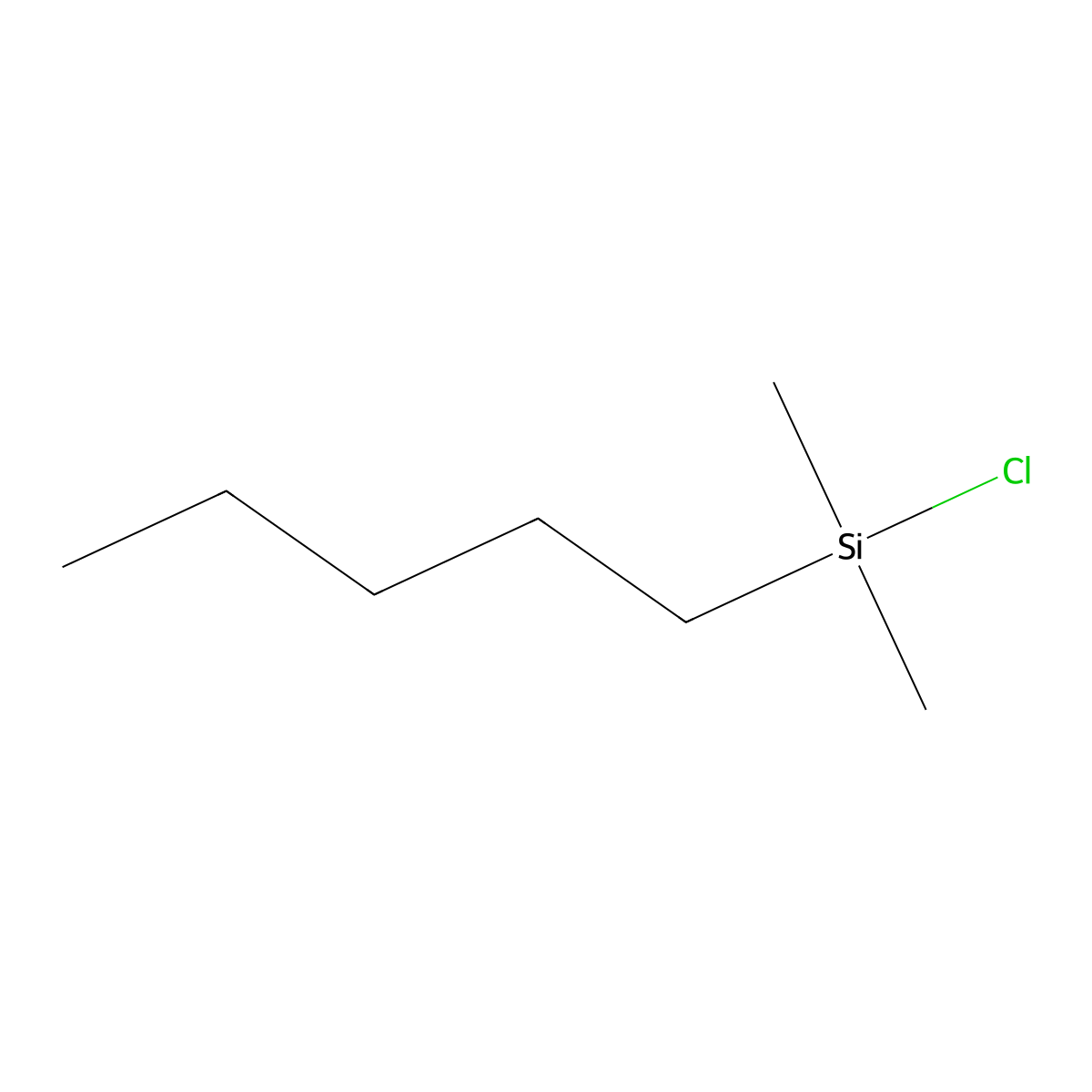 n-Pentyldimethylchlorosilane molecular structure, CAS 25938-34-5