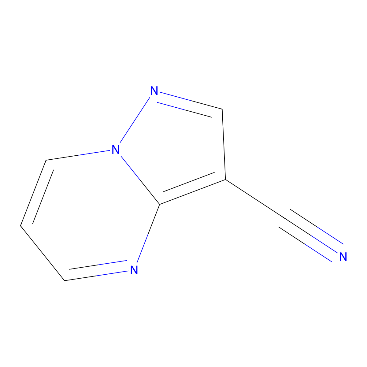 Pyrazolo(1,5-a)pyrimidine-3-carbonitrile molecular structure, CAS 25939-87-1