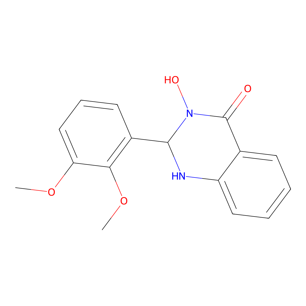 2-(2,3-dimethoxyphenyl)-3-hydroxy-2,3-dihydro-4(1H)-quinazolinone molecular structure, CAS 25939-91-7