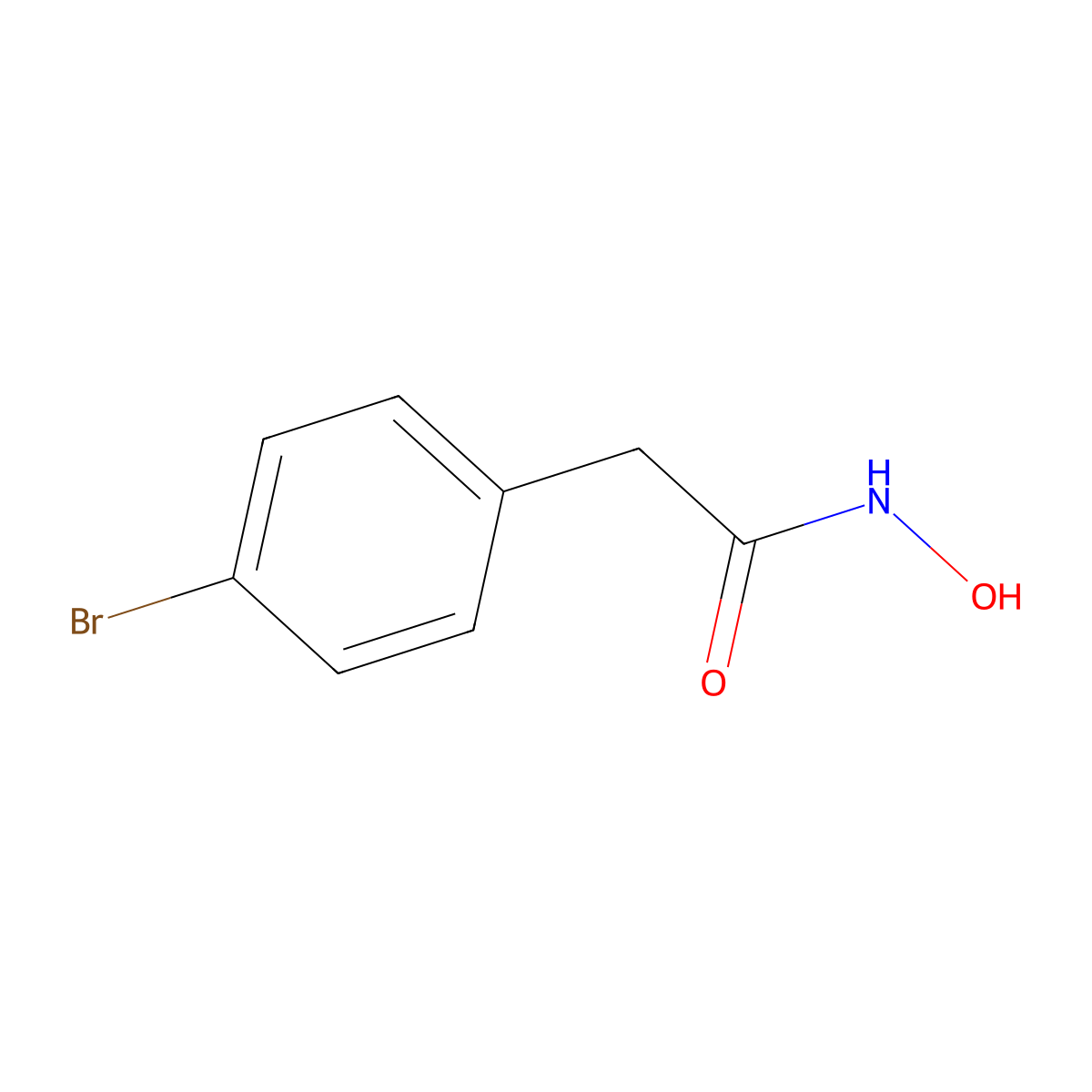 2-(4-bromophenyl)-N-hydroxyacetamide molecular structure, CAS 2594-00-5