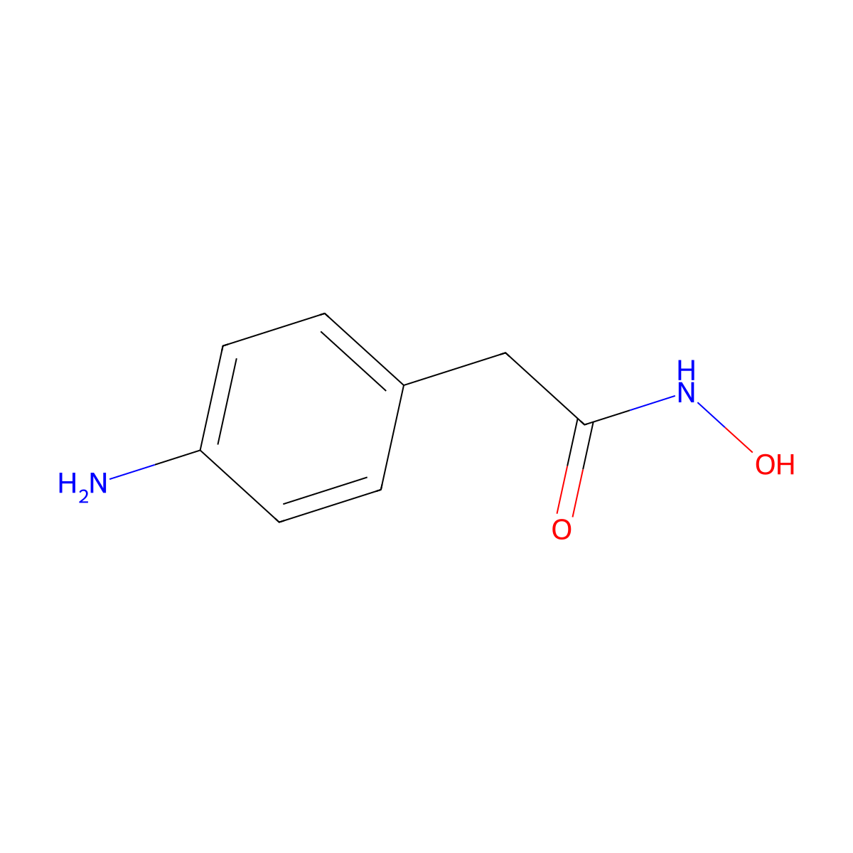 2-(4-aminophenyl)-N-hydroxyacetamide molecular structure, CAS 2594-08-3
