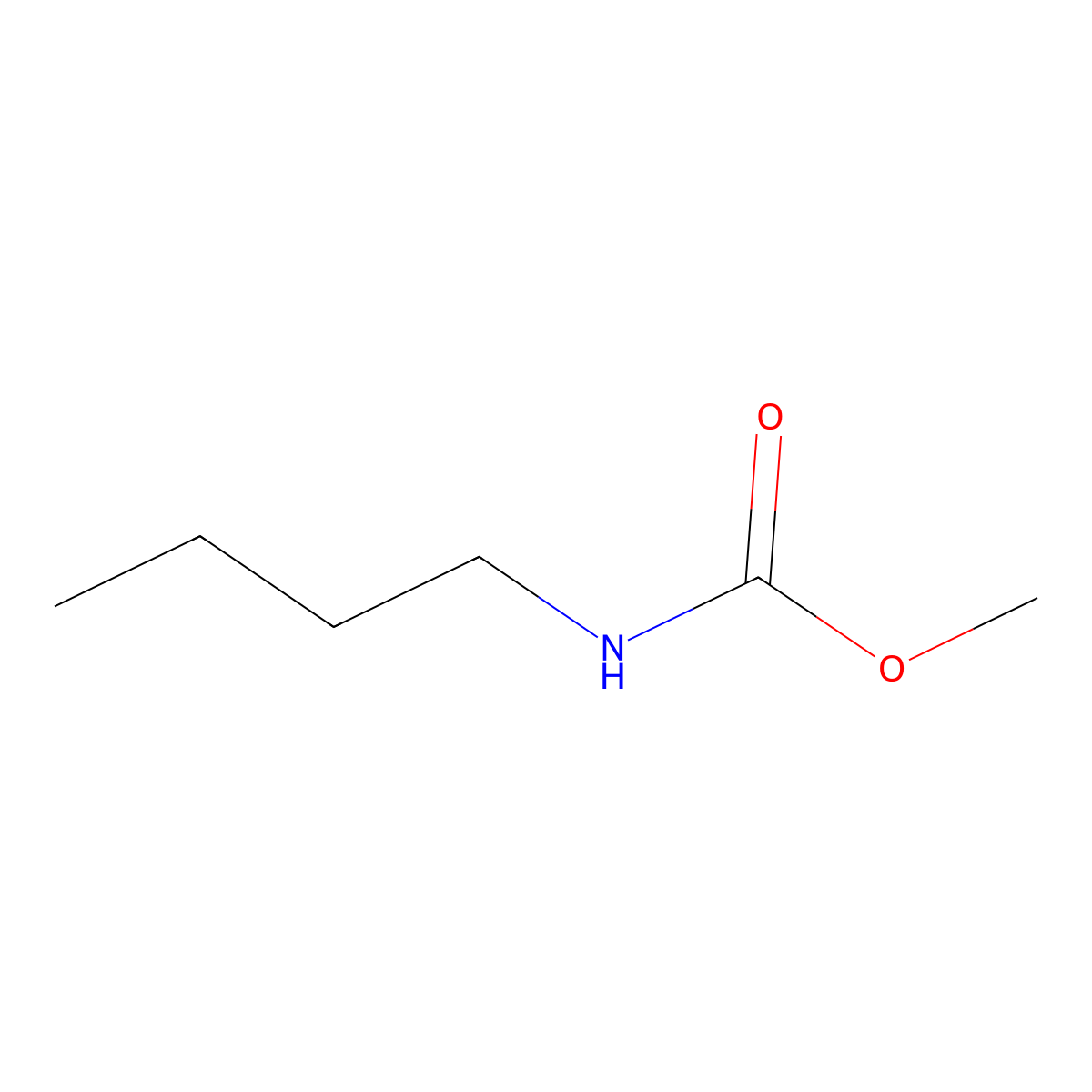 Methyl N-butylcarbamate molecular structure, CAS 2594-21-0