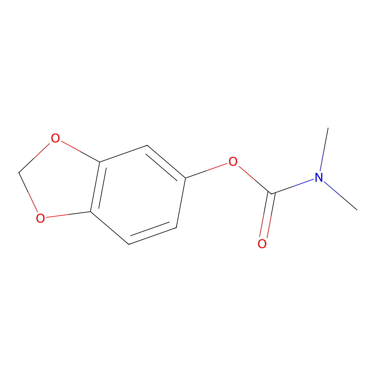 1,3-Benzodioxol-5-yl dimethylcarbamate molecular structure, CAS 2594-29-8