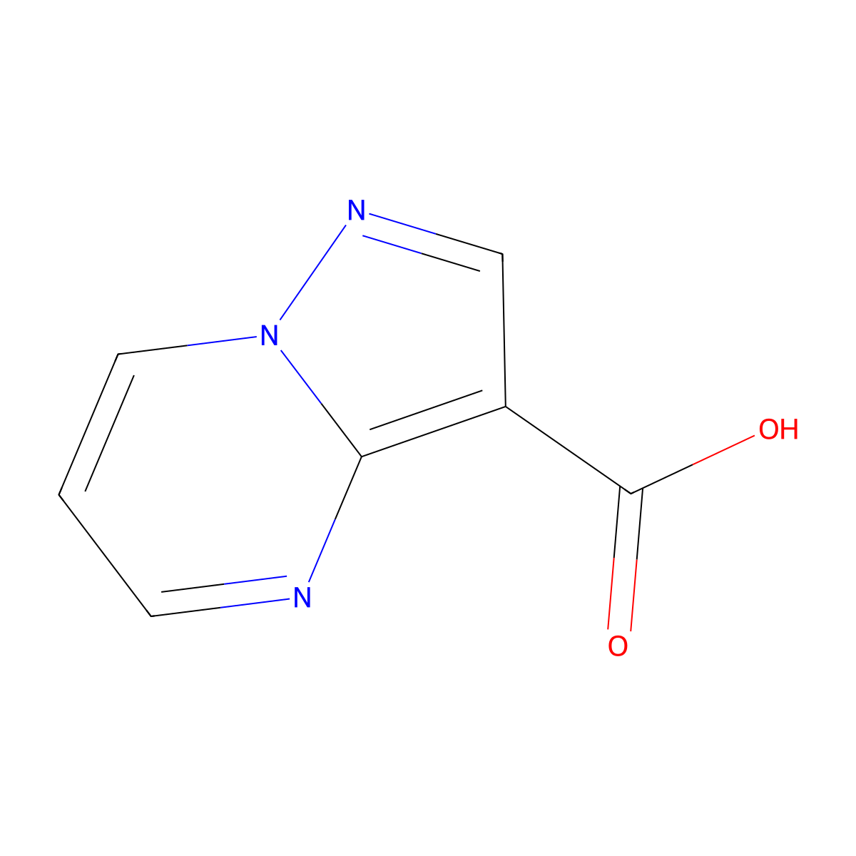 Pyrazolo[1,5-a]pyrimidine-3-carboxylic acid molecular structure, CAS 25940-35-6