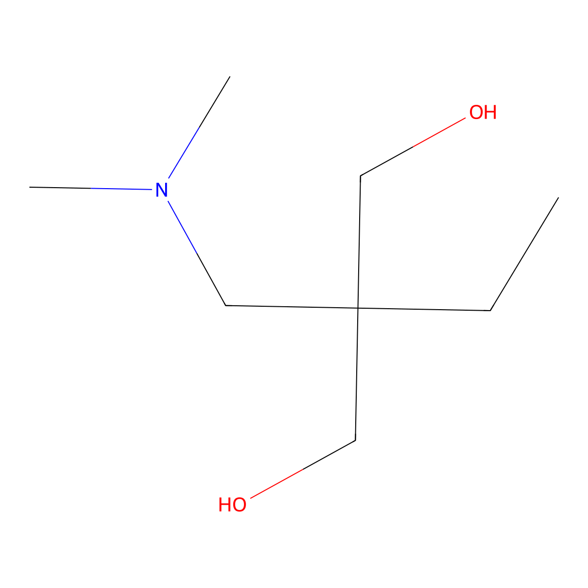 2-[(Dimethylamino)methyl]-2-ethylpropane-1,3-diol molecular structure, CAS 25941-41-7