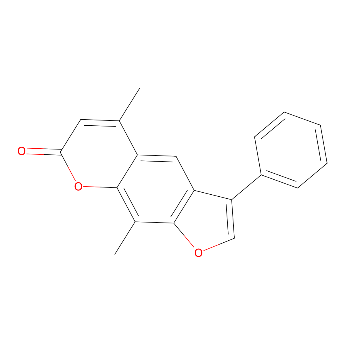 5,9-Dimethyl-3-phenylfuro[3,2-g]chromen-7-one molecular structure, CAS 25944-24-5
