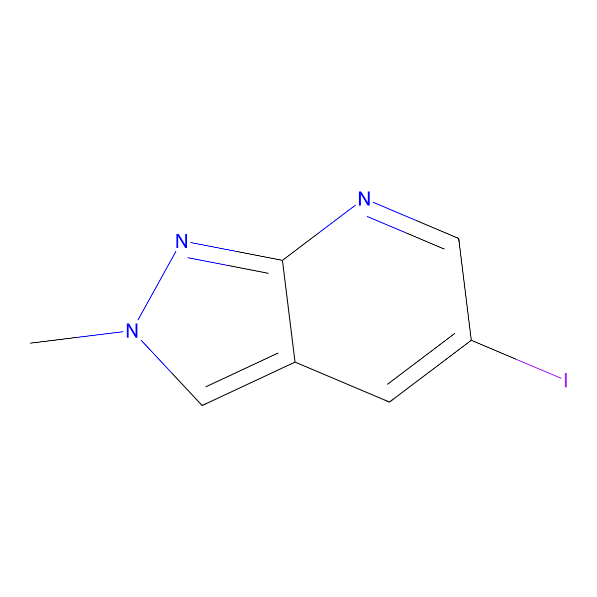 5-Iodo-2-methyl-2H-pyrazolo[3,4-b]pyridine molecular structure, CAS 2594436-04-9
