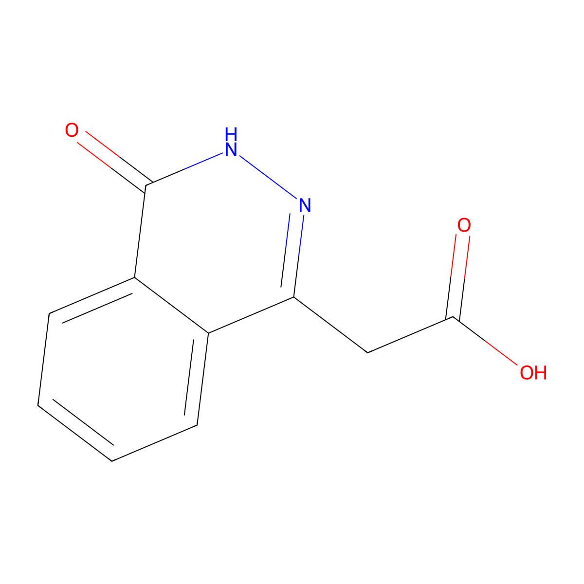 2-(4-Oxo-3,4-dihydrophthalazin-1-yl)acetic acid molecular structure, CAS 25947-11-9