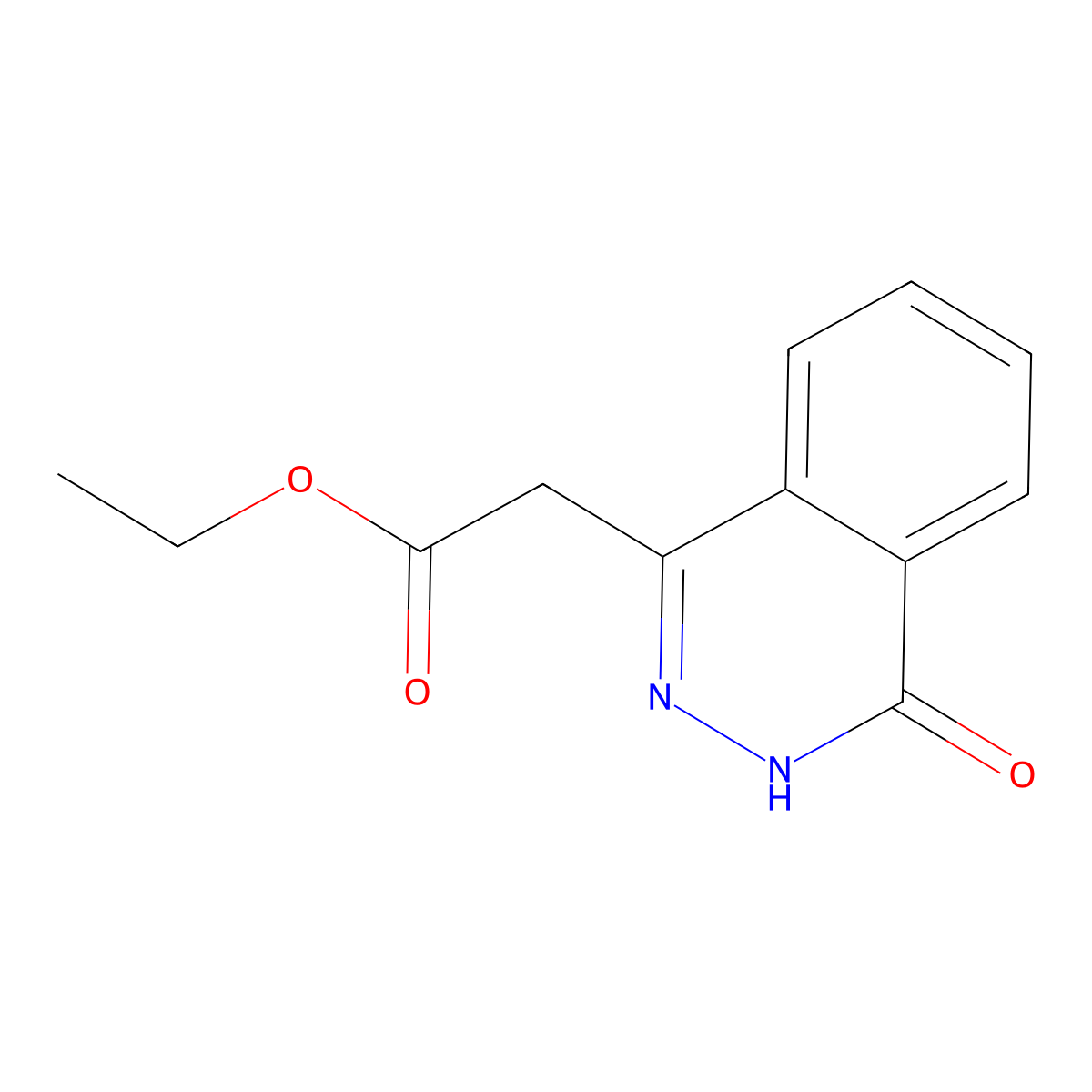Ethyl 2-(4-oxo-3,4-dihydrophthalazin-1-yl)acetate molecular structure, CAS 25947-13-1