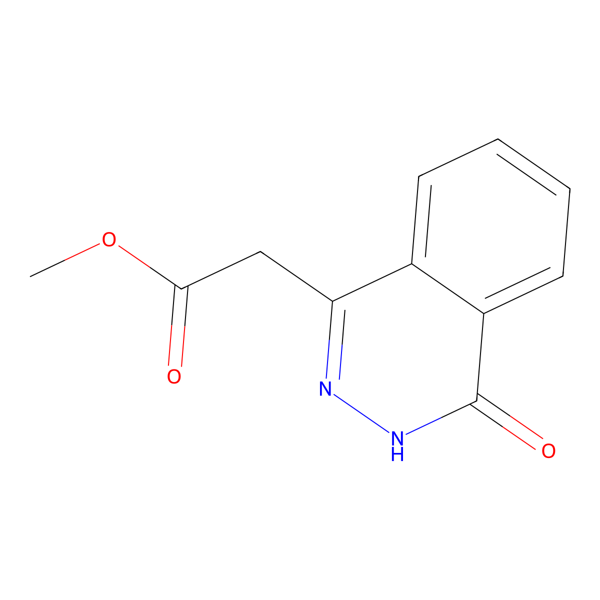 Methyl 2-(4-oxo-3,4-dihydrophthalazin-1-yl)acetate molecular structure, CAS 25947-14-2