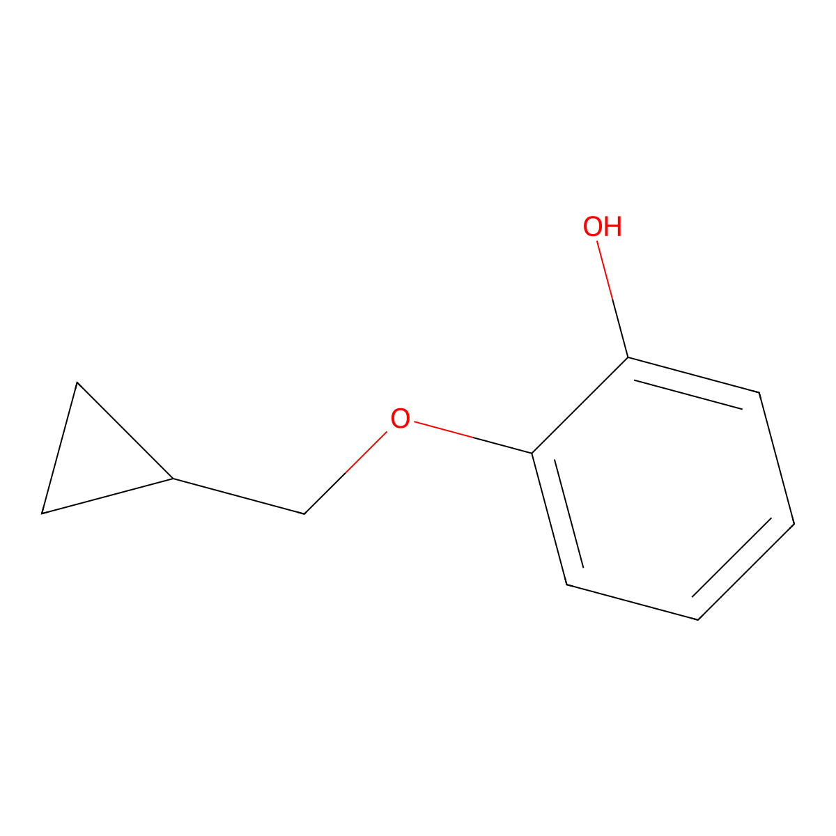 2-(Cyclopropylmethoxy)phenol molecular structure, CAS 25947-69-7