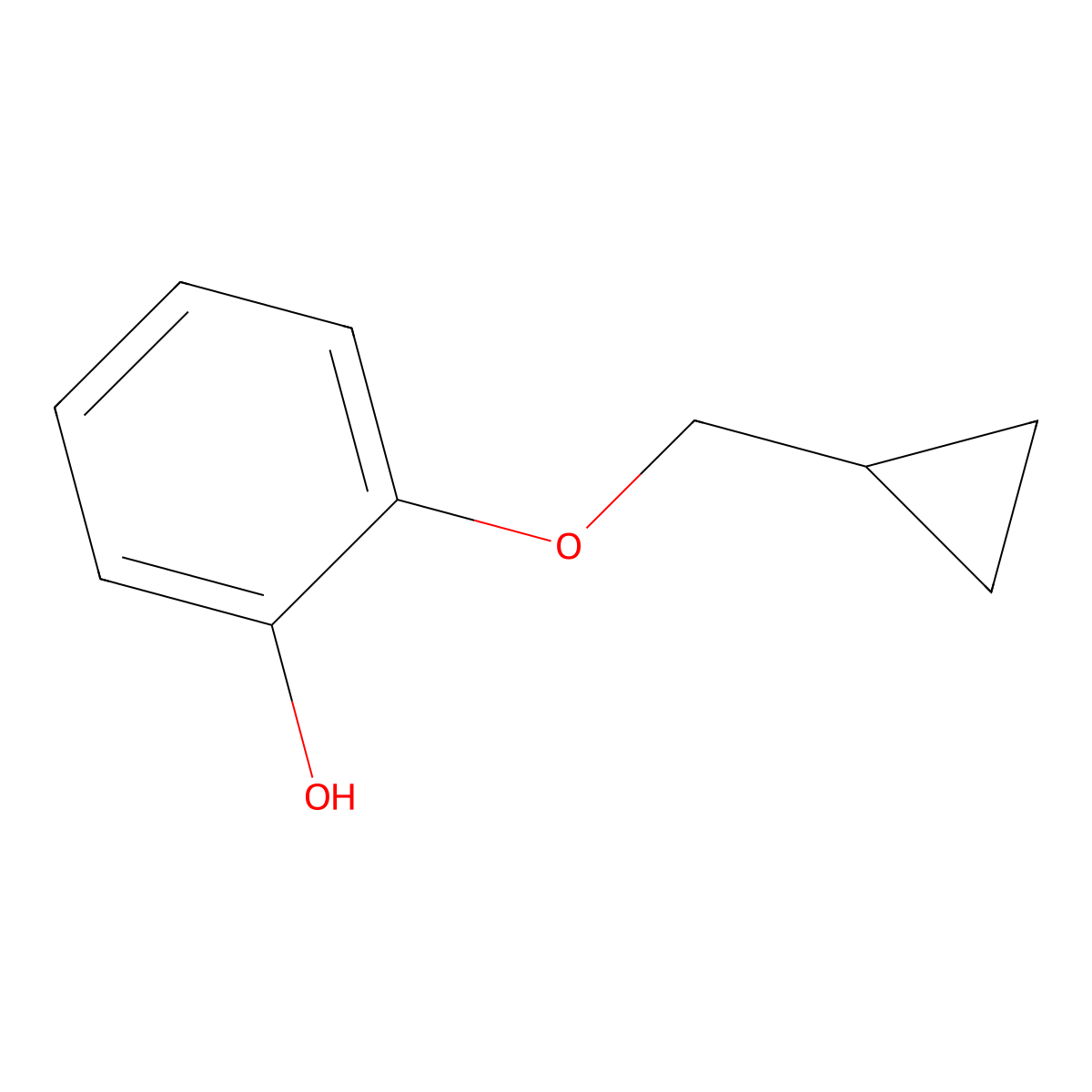 2-(Cyclopropylmethoxy)phenol molecular structure, CAS 25947-69-7