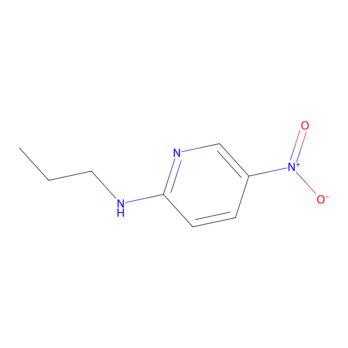 5-Nitro-2-n-propylaminopyridine molecular structure, CAS 25948-11-2