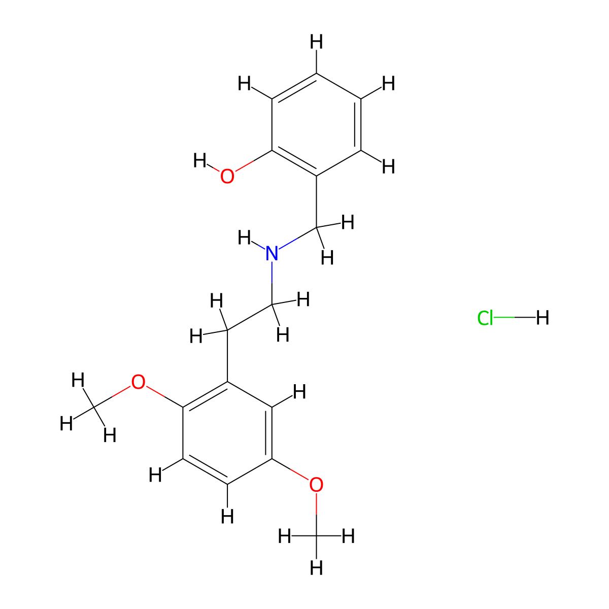 25H-NBOH (hydrochloride) molecular structure, CAS 2595087-21-9