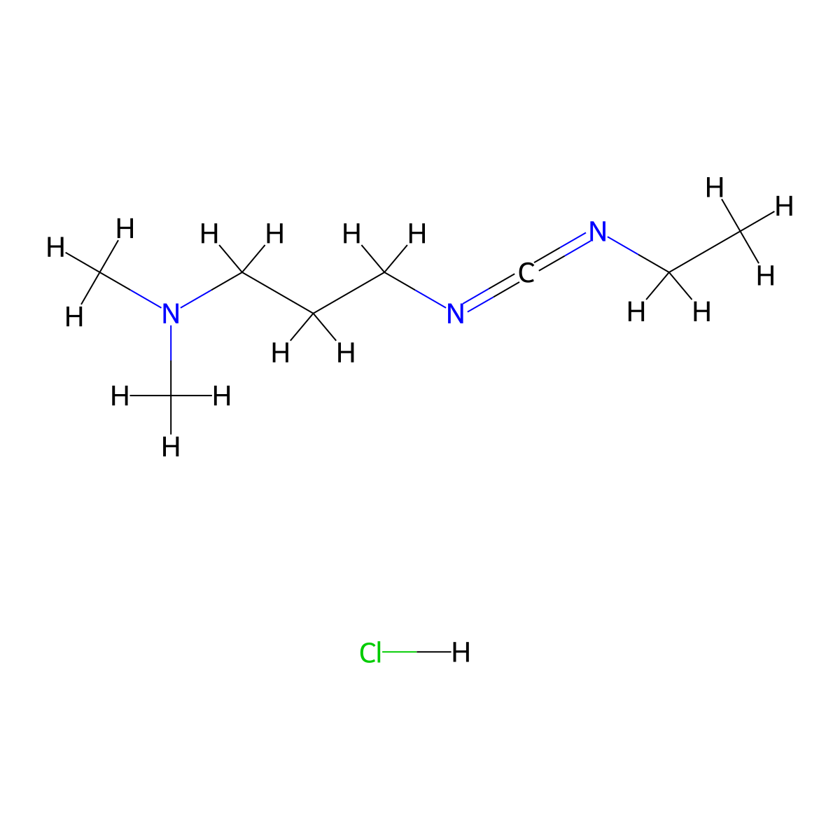 1,3-Propanediamine, N'-(ethylcarbonimidoyl)-N,N-dimethyl-, monohydrochloride molecular structure, CAS 25952-53-8