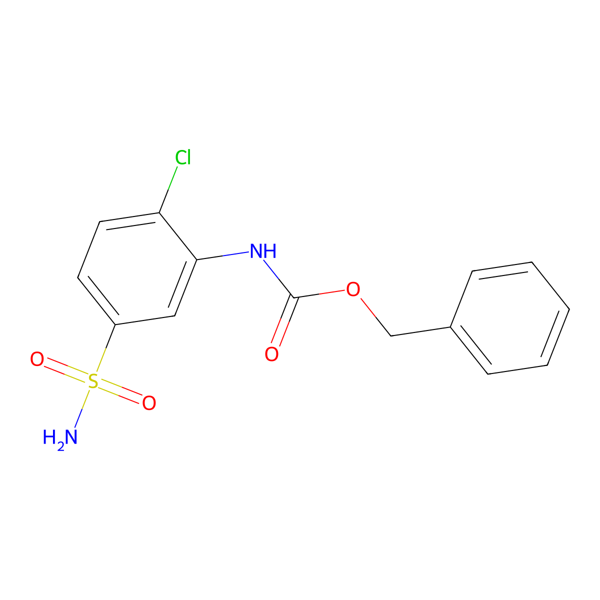 benzyl N-(2-chloro-5-sulfamoylphenyl)carbamate molecular structure, CAS 259537-14-9