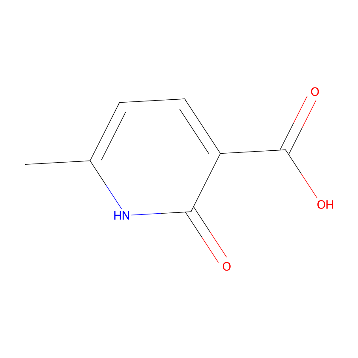 6-Methyl-2-pyridone-3-carboxylic acid molecular structure, CAS 259537-47-8