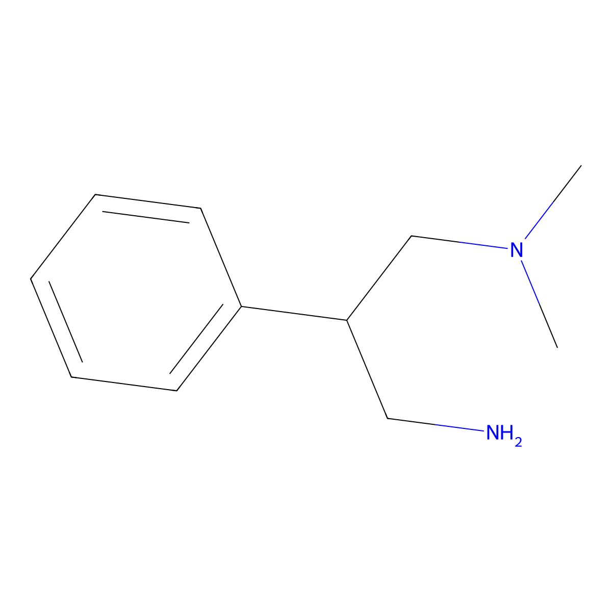 (3-Amino-2-phenylpropyl)dimethylamine molecular structure, CAS 259537-68-3