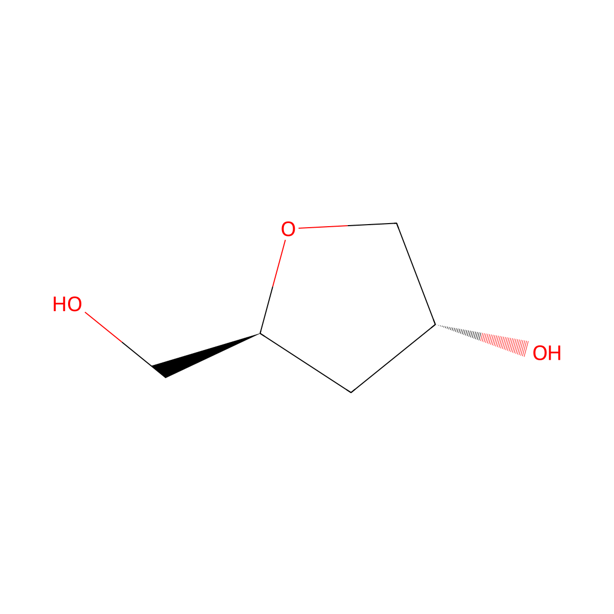 (3R,5S)-5-(hydroxymethyl)tetrahydrofuran-3-ol molecular structure, CAS 259539-06-5