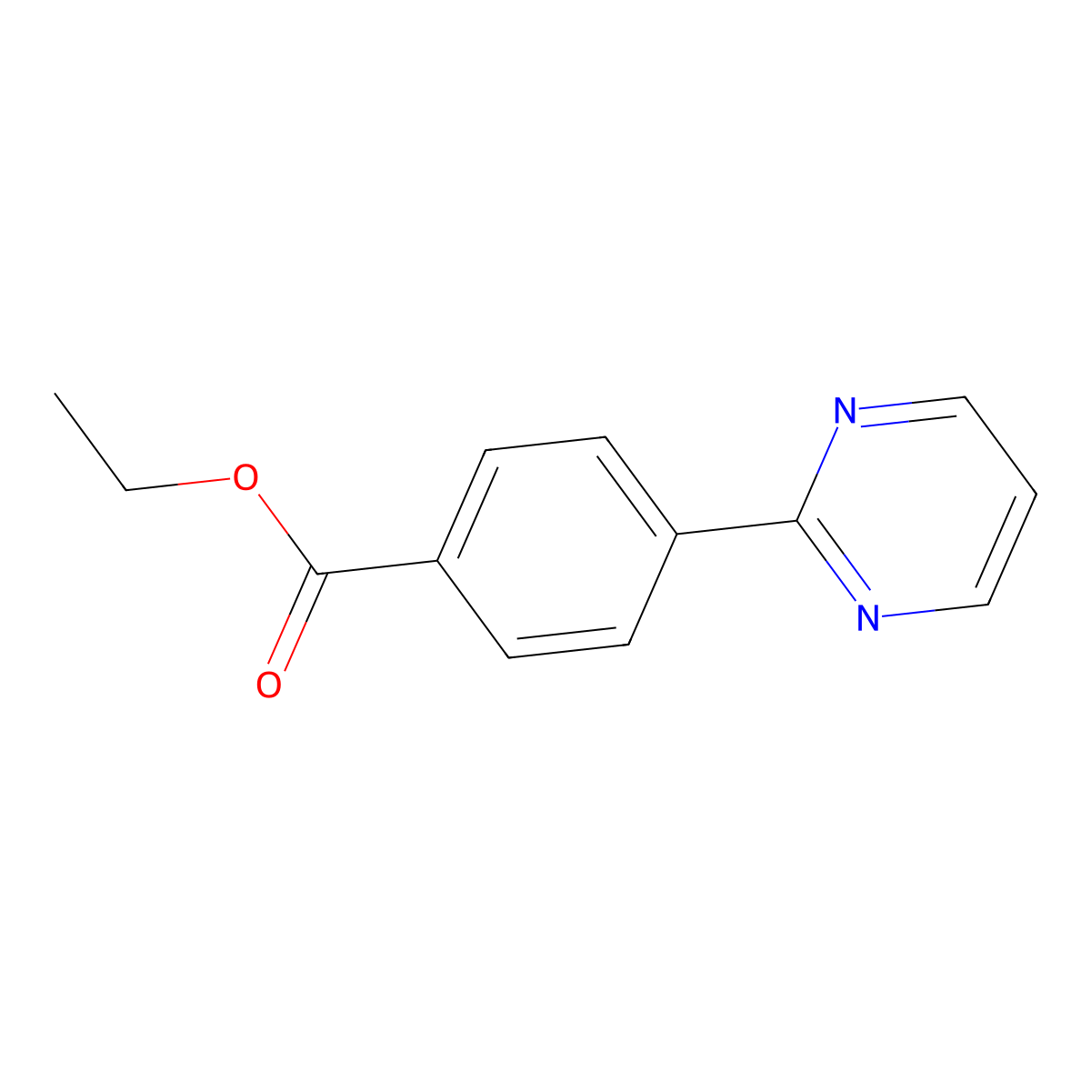Ethyl 4-(pyrimidin-2-yl)benzoate molecular structure, CAS 259541-89-4