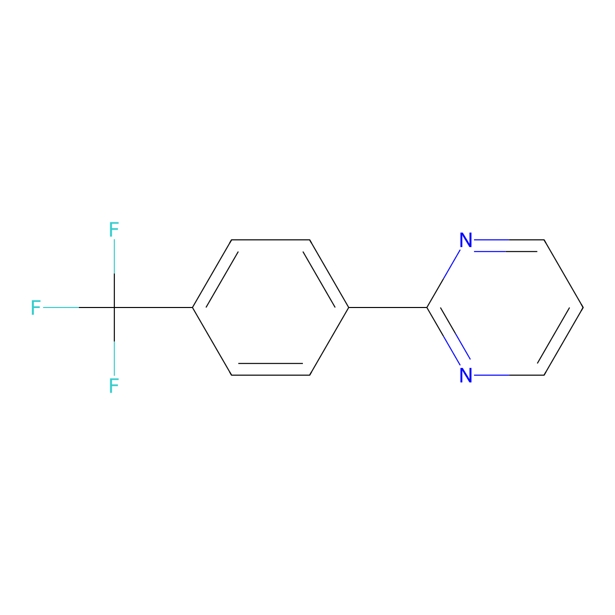 2-(4-(Trifluoromethyl)phenyl)pyrimidine molecular structure, CAS 259541-91-8