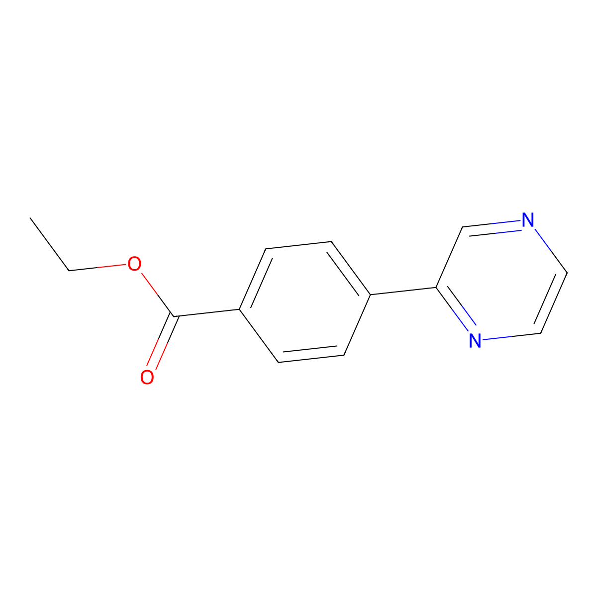Ethyl 4-(pyrazin-2-YL)benzoate molecular structure, CAS 259541-94-1