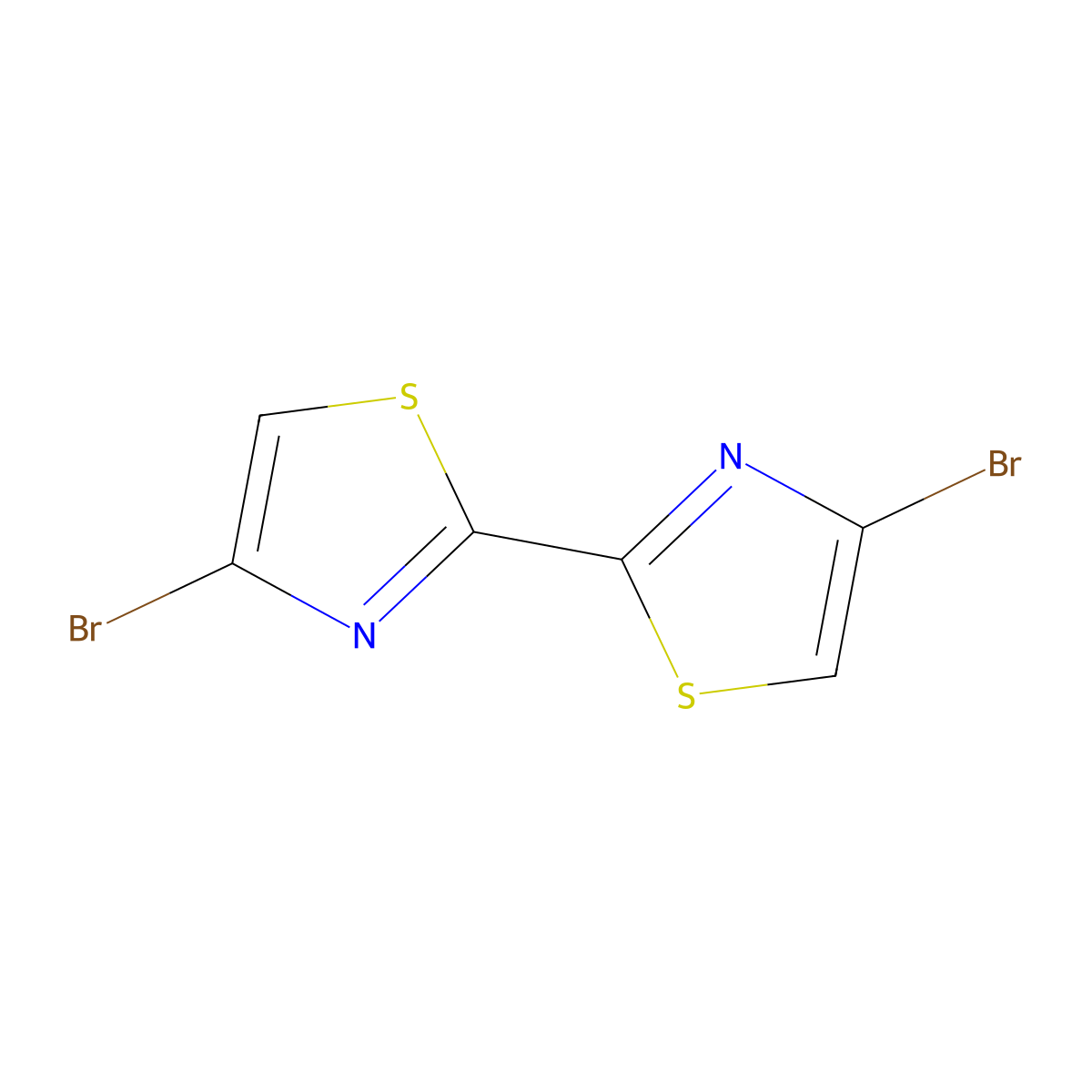 4-Bromo-2-(4-bromo-1,3-thiazol-2-yl)-1,3-thiazole molecular structure, CAS 259542-08-0