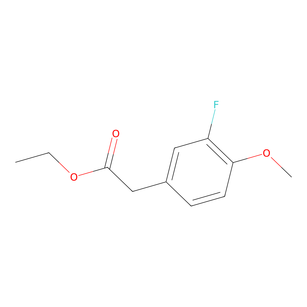 Ethyl 2-(3-fluoro-4-methoxyphenyl)acetate molecular structure, CAS 259543-77-6