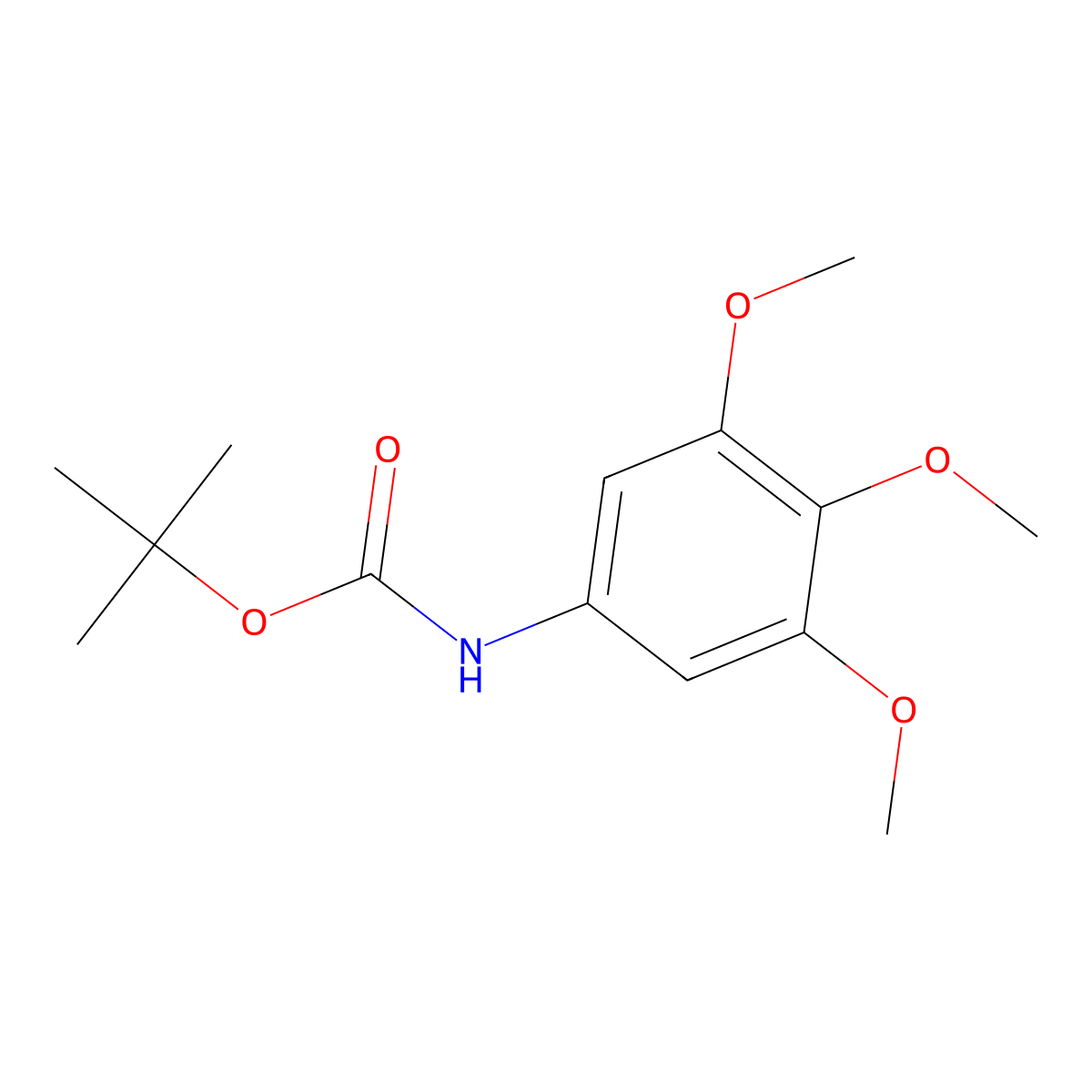 tert-Butyl (3,4,5-trimethoxyphenyl)carbamate molecular structure, CAS 259544-95-1