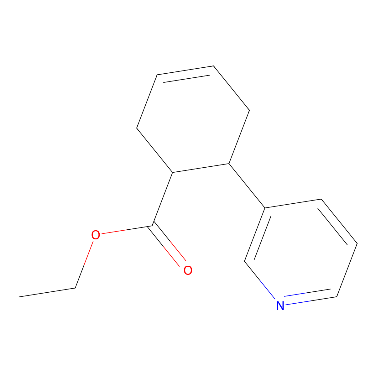 Ethyl 6-(3-pyridyl)cyclohex-3-ene-1-carboxylate molecular structure, CAS 259545-11-4