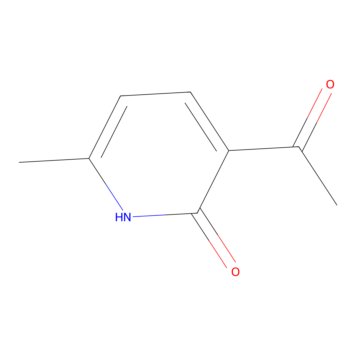 3-acetyl-6-methylpyridin-2(1H)-one molecular structure, CAS 25957-23-7