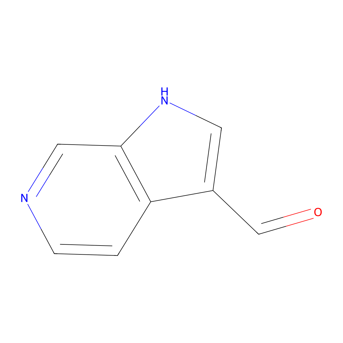 1H-Pyrrolo(2,3-c)pyridine-3-carbaldehyde molecular structure, CAS 25957-65-7