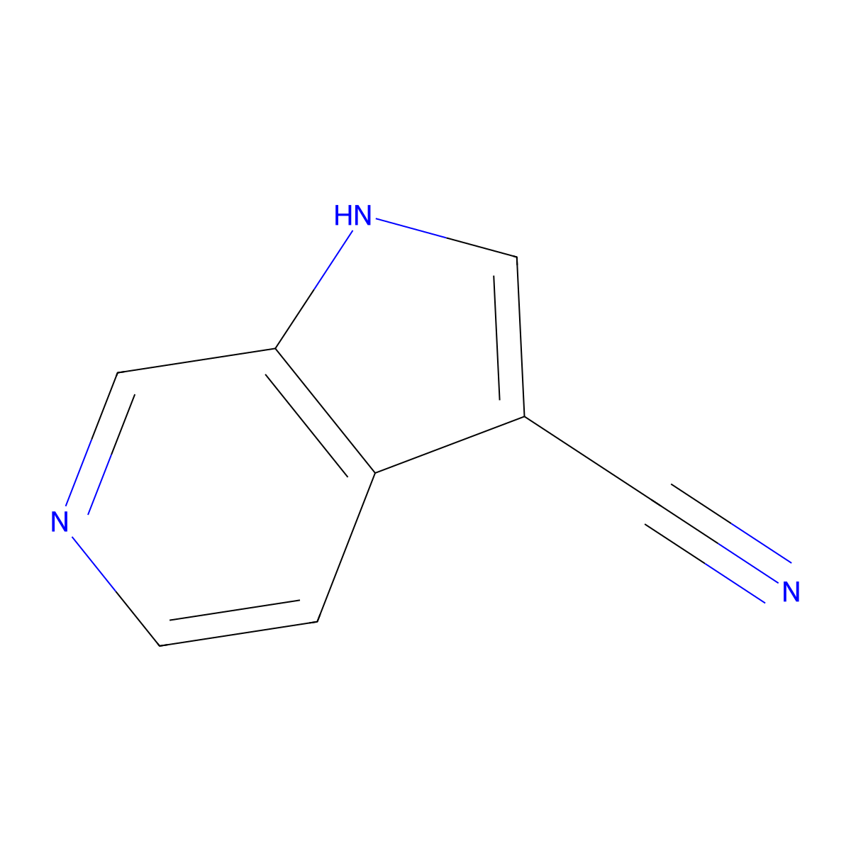 1H-Pyrrolo[2,3-c]pyridine-3-carbonitrile molecular structure, CAS 25957-69-1