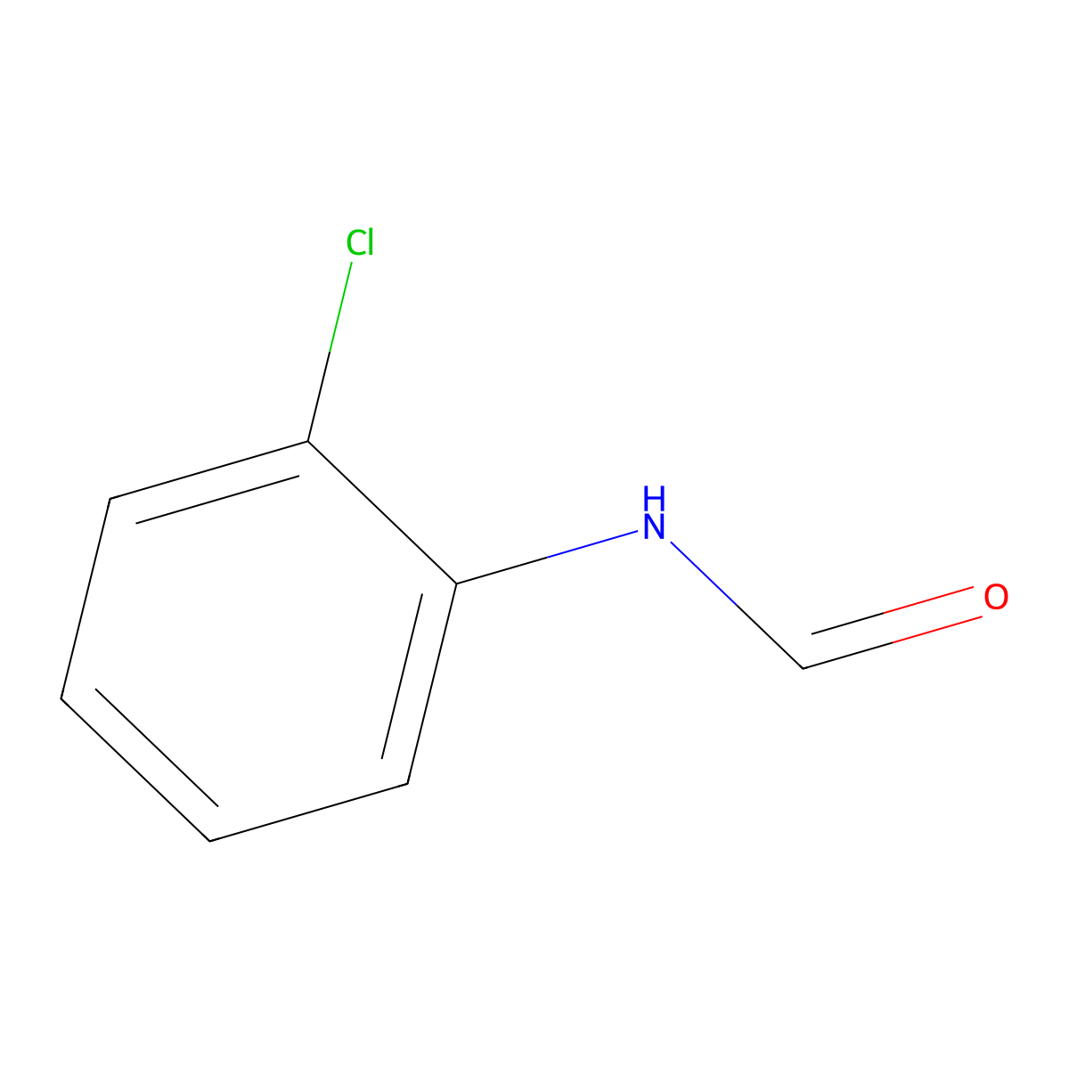 Formamide, N-(2-chlorophenyl)- molecular structure, CAS 2596-93-2