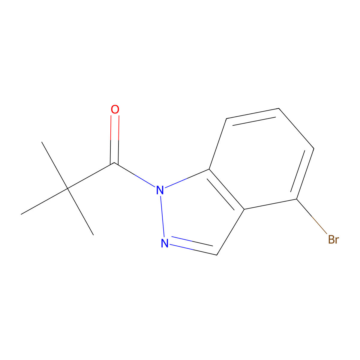 1-(4-Bromo-1H-indazol-1-yl)-2,2-dimethyl-1-propanone molecular structure, CAS 2596186-71-7
