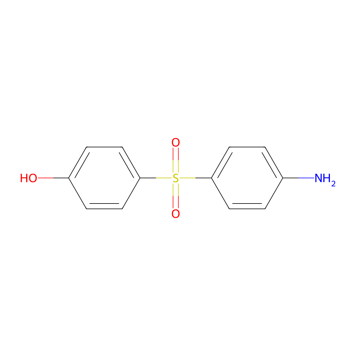 4-((4-Aminophenyl)sulfonyl)phenol molecular structure, CAS 25963-47-7