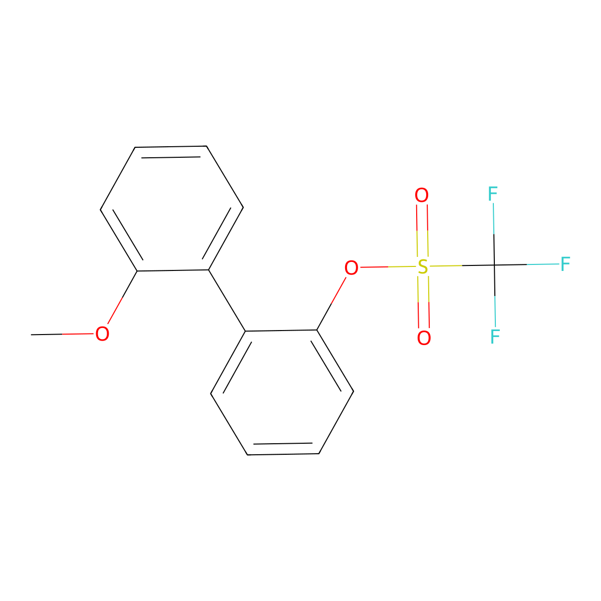 2'-Methoxy-[1,1'-biphenyl]-2-yl trifluoromethanesulfonate molecular structure, CAS 2596314-29-1