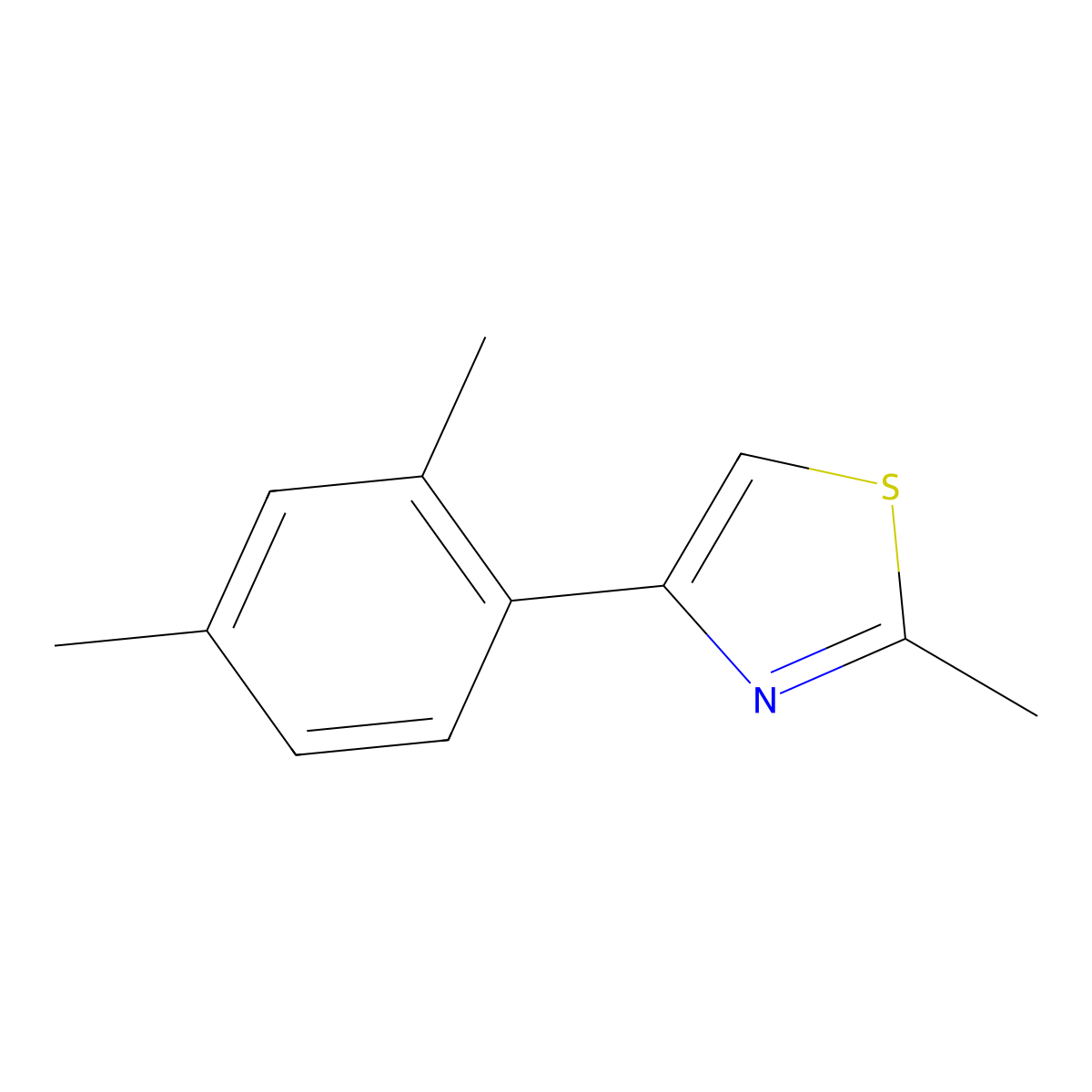 4-(2,4-Dimethylphenyl)-2-methyl-1,3-thiazole molecular structure, CAS 259654-95-0