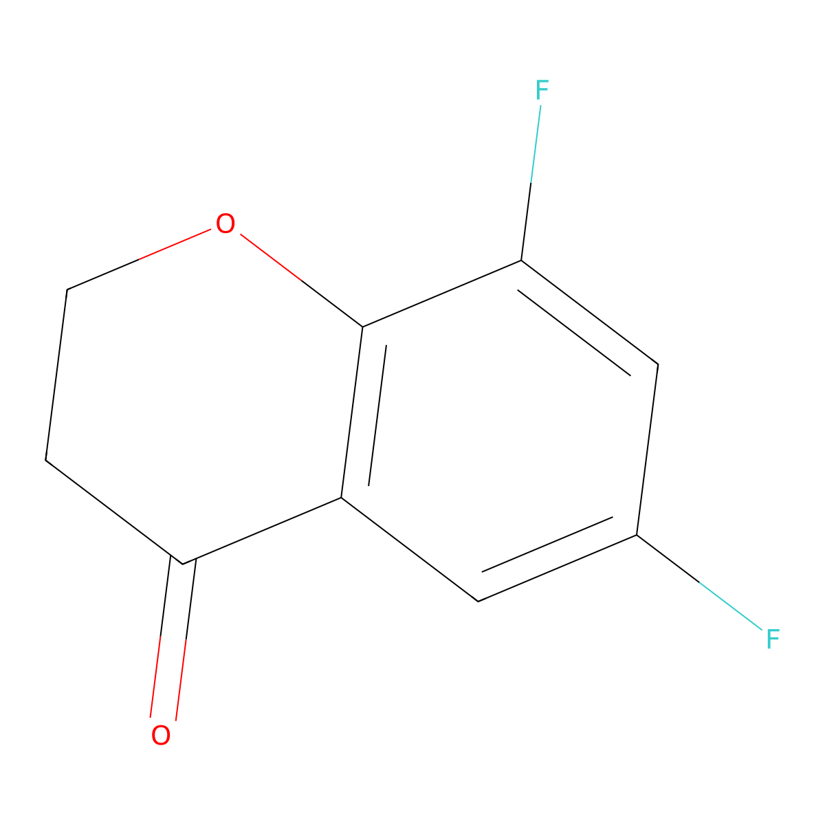 6,8-difluoro-3,4-dihydro-2H-1-benzopyran-4-one molecular structure, CAS 259655-01-1